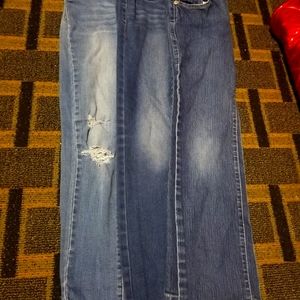 3 pairs of girl jeans